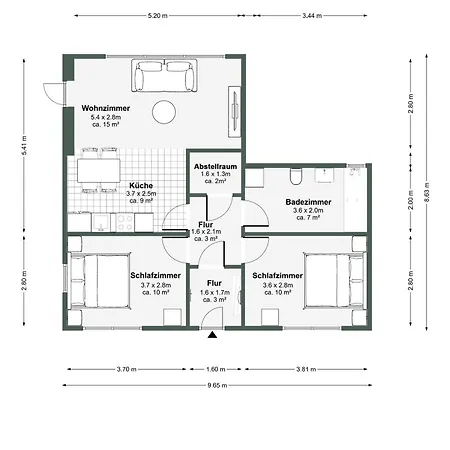 Apartment Am Hainich - 6 Personen, King-size-betten, Netflix, Nationalpark