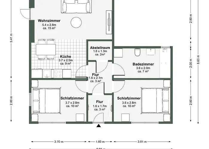 Апартаменты Am Hainich - 6 Personen, King-size-betten, Netflix, Nationalpark